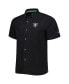 Фото #3 товара Men's Black Las Vegas Raiders Top of Your Game Camp Button-Up Shirt