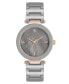 ფოტო #1 პროდუქტის Women's Three-Hand Quartz Taupe Ceramic Link Bracelet Watch, 33mm