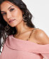 ფოტო #4 პროდუქტის Women's Asymmetric Chain-Strap Top, Created for Macy's