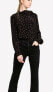 Фото #2 товара Блузка с черным галстуком в горошек Topshop Long Sleeve Polka Dot размер 12
