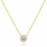 Фото #1 товара Sparkling Gold Plated Cubic Zirconia Necklace NCL136Y