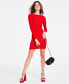 Women's Studded Long-Sleeve Bodycon Dress