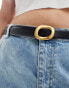 Фото #4 товара ASOS DESIGN CURVE waist and hip jeans belt with oval buckle design