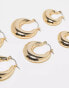 Фото #3 товара ALDO Rothorn multipack of chubby hoop earrings in gold