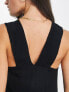 Mango cross back slip midi dress in black