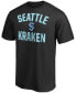 ფოტო #2 პროდუქტის Men's Black Seattle Kraken Victory Arch T-shirt