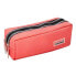 LIDERPAPEL School bag rectangular carryall 2 pockets coral 185x55x70 mm