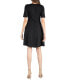 Women's A-Line Dress with Elbow Length Sleeves
