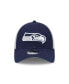 Фото #3 товара Men's Navy, Natural Seattle Seahawks Loyal 9TWENTY Trucker Snapback Hat