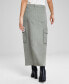 Фото #2 товара Women's Cargo Maxi Skirt, Created for Macy's