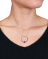 Фото #2 товара Macy's sterling Silver Amethyst Graduated Open Circle Necklace