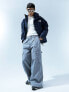 Фото #1 товара ASOS DESIGN wide leg parachute cargos trousers in silver