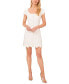 Women's Scallop Trim Button-Front Sheath Dress