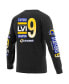 Фото #3 товара Men's Matthew Stafford Black Los Angeles Rams Super Bowl LVI Champions Player Name and Number Long Sleeve T-shirt