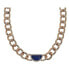 Фото #2 товара Laundry by Shelli Segal gold Tone Chain Link Necklace with Blue Center Stones
