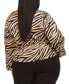 Plus Size Tiger-Print Smocked-Waist Top