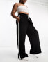 Фото #1 товара ASOS DESIGN Curve pull on trouser with contrast panel in black