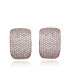 ფოტო #1 პროდუქტის Cubic Zirconia Sterling Silver White Gold Plated Square Earrings