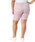 ფოტო #2 პროდუქტის Plus Size Amanda Printed Denim Bermuda Shorts