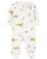 Baby Vehicles 2-Way Zip Cotton Sleep & Play Pajamas 3M