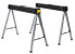 Stanley Fold-Up Sawhorse (Twin Pack) - 340 kg - Aluminium - Metal - Plastic - Aluminium - Black - 101.7 mm - 12.5 mm - 7.58 cm