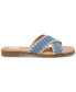 ფოტო #2 პროდუქტის Women's Miguel Crisscross Flat Slide Sandals