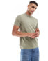 Фото #1 товара ASOS DESIGN essential crew neck t-shirt with roll sleeve in khaki