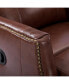 Marilia Genuine Leather Swivel Recliner with Nailhead Trims