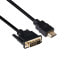 Фото #1 товара Club 3D DVI to HDMI 1.4 Cable M/M 2m/ 6.56ft Bidirectional - DVI Dual Link - HDMI 1.4 - 2 m - Black