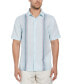 Фото #1 товара Men's Big & Tall Multicolor Panel Linen Shirt