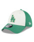 Фото #1 товара Men's White, Green Los Angeles Dodgers 2024 St. Patrick's Day 39THIRTY Flex Fit Hat