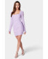 ფოტო #1 პროდუქტის Women's Sparkle Button Mesh Dress