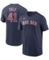 Фото #1 товара Men's Chris Sale Navy Boston Red Sox Name Number T-shirt