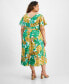 Фото #2 товара Maggie London Plus Size Tie-Front Flutter-Sleeve Midi Dress