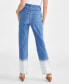ფოტო #2 პროდუქტის Petite High Rise Dip-Dye Straight-Leg Jeans, Created for Macy's