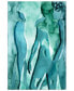 Фото #1 товара Water Women I Frameless Free Floating Tempered Art Glass Wall Art by EAD Art Coop, 48" x 32" x 0.2"