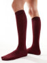 Фото #1 товара ASOS DESIGN knee high sock in dark red