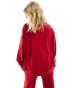 Фото #8 товара Mango oversized sweatshirt co-ord in red