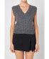 Фото #1 товара Women's Cable Knit Chunky Vest