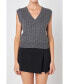 ფოტო #1 პროდუქტის Women's Cable Knit Chunky Vest