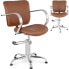 Фото #1 товара Fotel krzesło fryzjerskie barberskie kosmetyczne London Brown brązowe