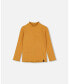 ფოტო #1 პროდუქტის Toddler Girls Long Sleeve Mock Neck Top Gold Brown - Toddler|Child