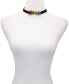 Фото #2 товара Gold-Tone Rainbow Logo Choker Necklace, 14" + 2" extender