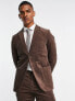 Фото #1 товара Selected Homme slim fit suit jacket in brown cord