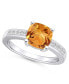 Фото #1 товара Кольцо Macy's Citrine and Diamond 14K White Gold