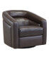 Фото #1 товара Desi 32" Genuine Leather in Contemporary Swivel Accent Chair