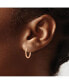 Stainless Steel Polished Rose plated Hinged Hoop Earrings