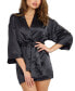 ფოტო #1 პროდუქტის Satin Robe & Chemise Nightgown 2pc Lingerie Set