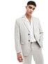 Selected Homme linen mix suit jacket in beige 52 - фото #3