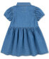 Toddler Girls Cotton Bubble-Sleeve Shirtdress